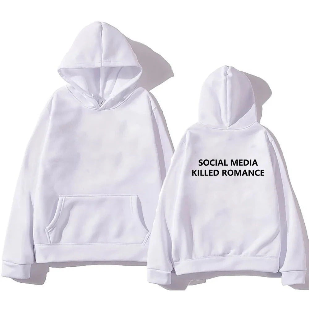 "SOCIAL MEDIA KILLED ROMANCE" OVERSIZED HOODIE